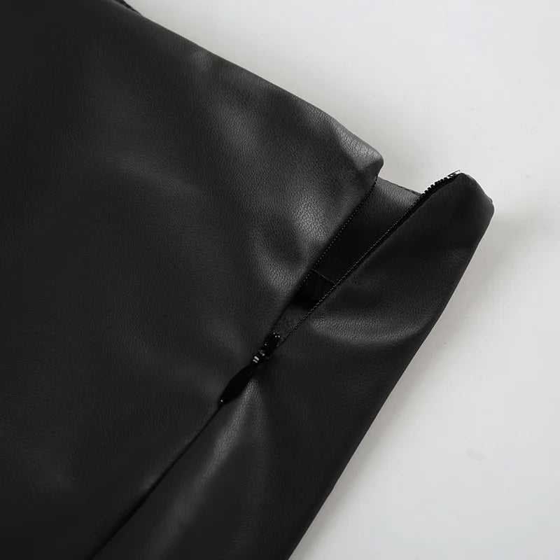 Women's High Waist Slim-Fit PU Leather Micro-Elastic Shorts - Autumn 2025 5