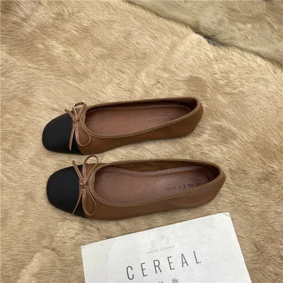 Women's Large Size Flats with Bow - Comfortable Spring & Autumn Loafers 7