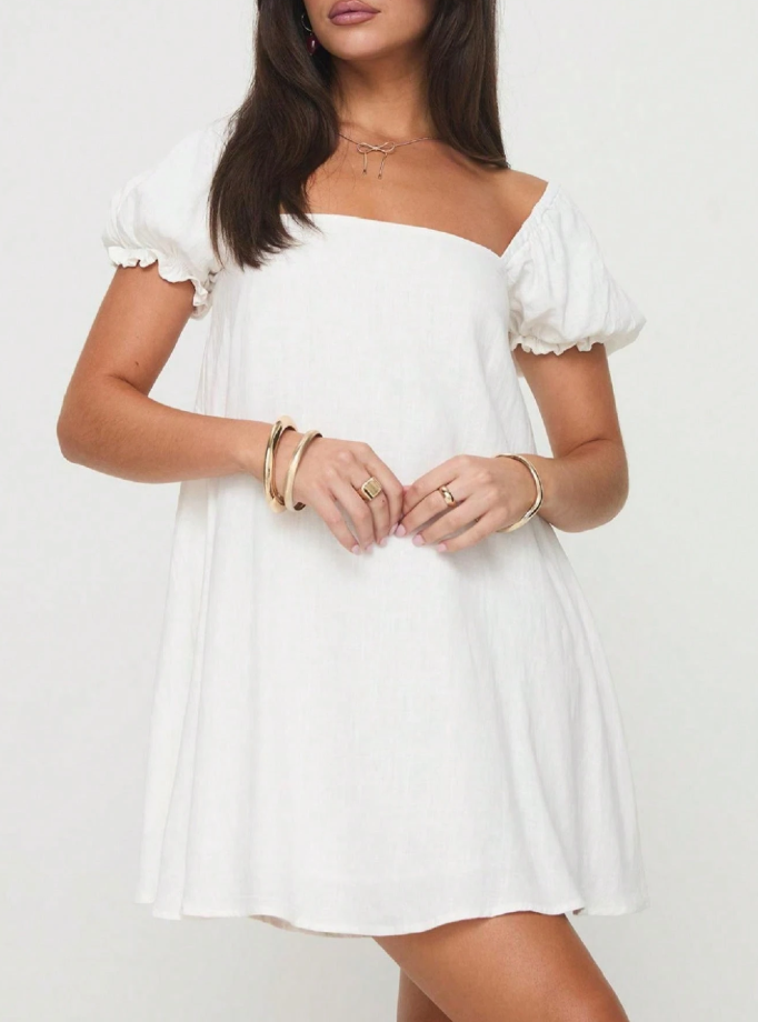 SOERA Christina Puff Sleeve Mini Dress