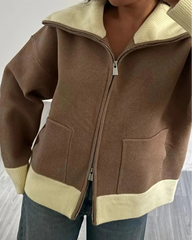 Laura Contrast Vest met Ritssluiting