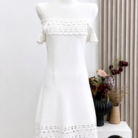 Morgan Off-Shoulder Crochet Mini Dress