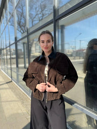 Sharmaine Slim Fit jasje van imitatiesuède