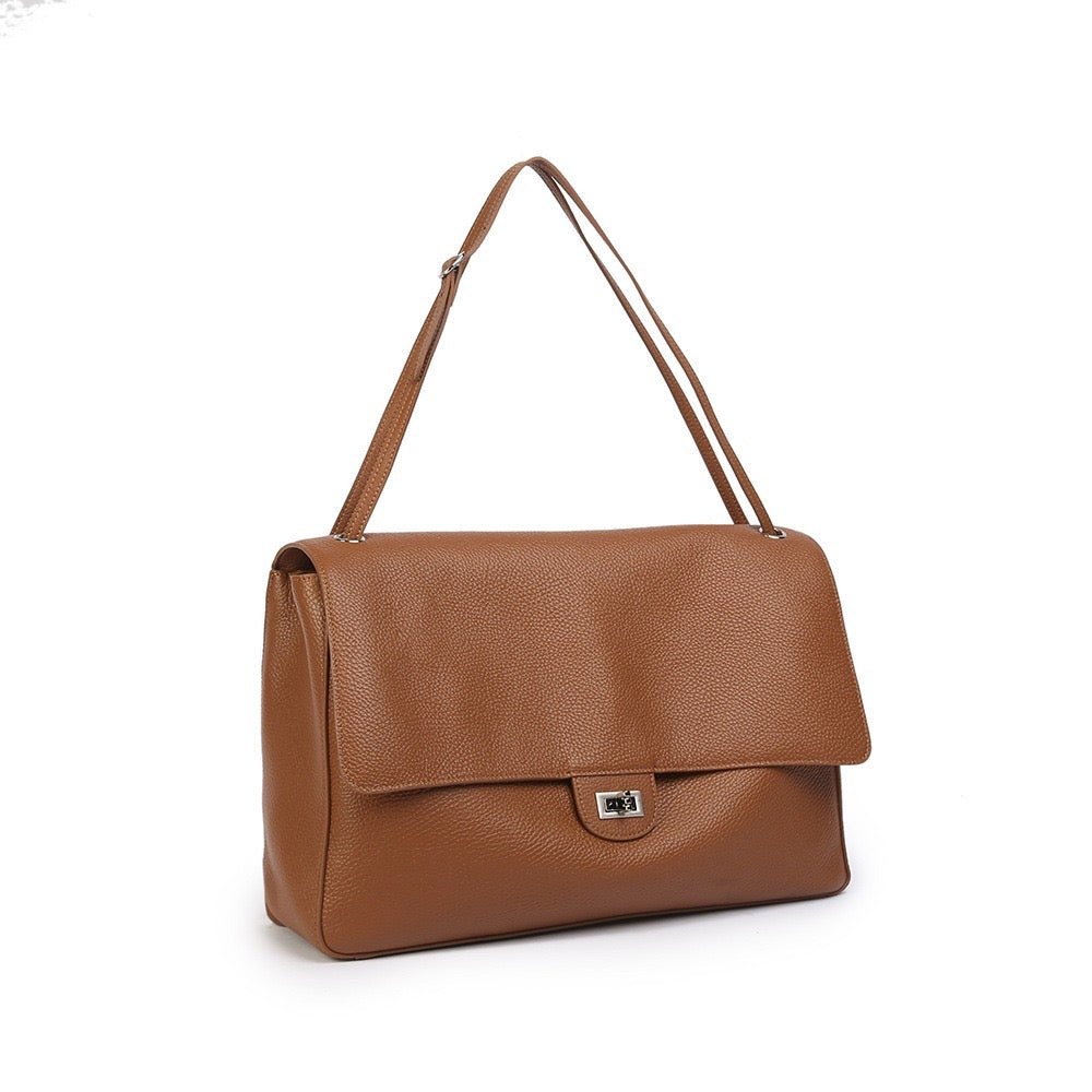 SOERA Miriam Crossbody Leatehr Shopper Bag - Bag -  Small Brown