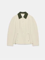 Emily Contrastkraag Peplum Blazer