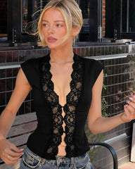 Celeste Kant V-hals Korset Top