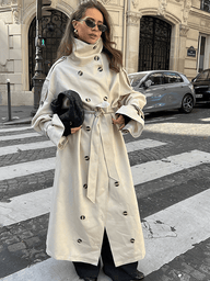 Melissa getailleerde trenchcoat met ceintuur
