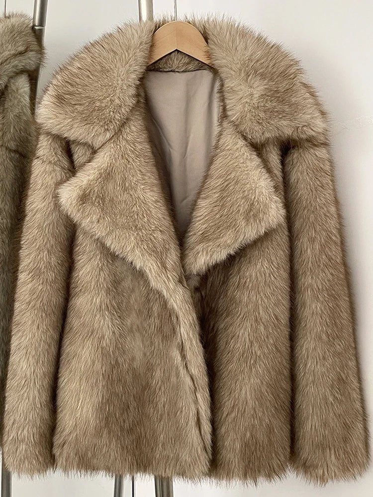 SOERA Darcy Mid-Length Fluffy Jacket - Coats & Jackets - 3256809290568356-;Ij1763625122511812149 Dark Brown S