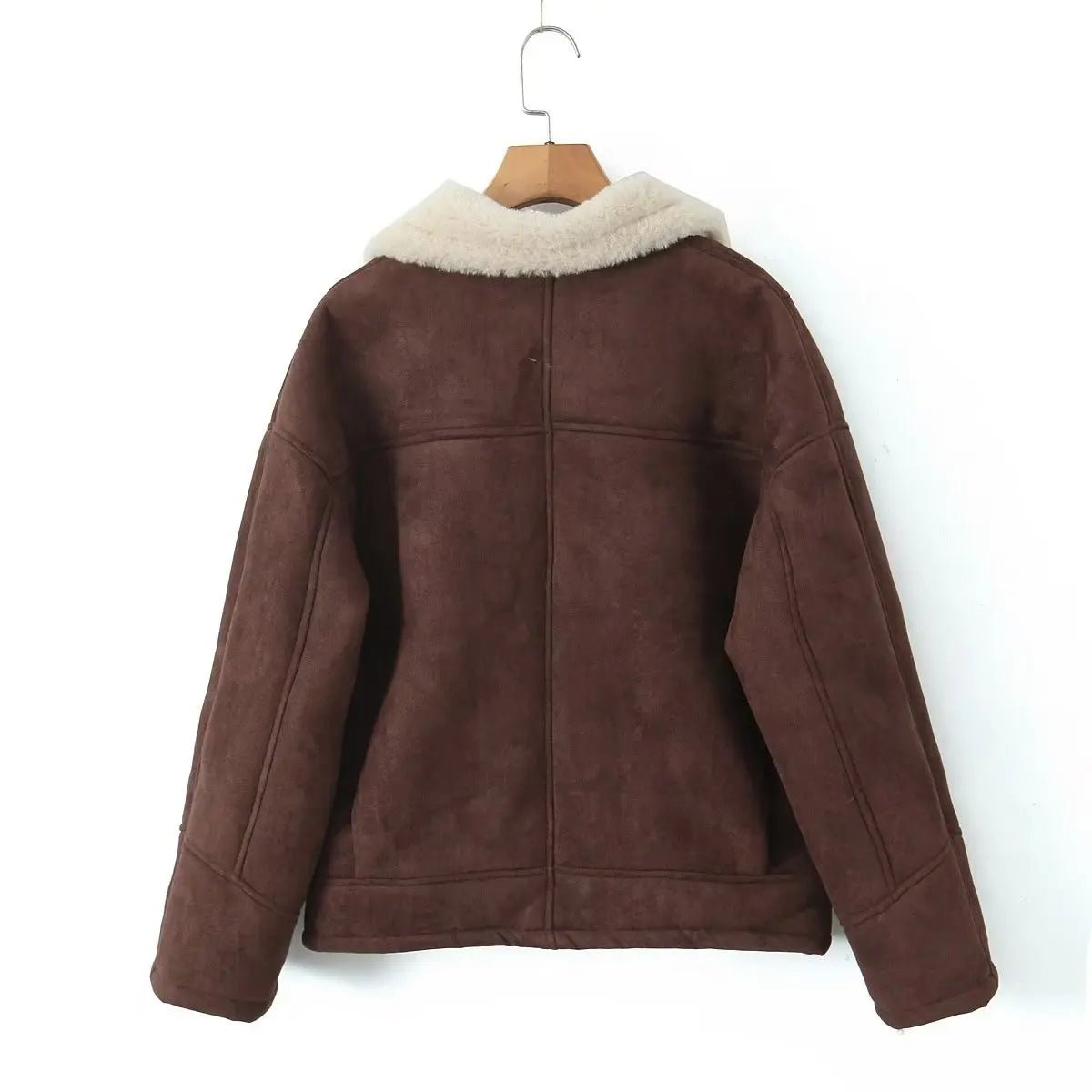 SOERA Leona Faux Leather Jacket - Coats & Jackets - YH1763304746539825823 Beige L