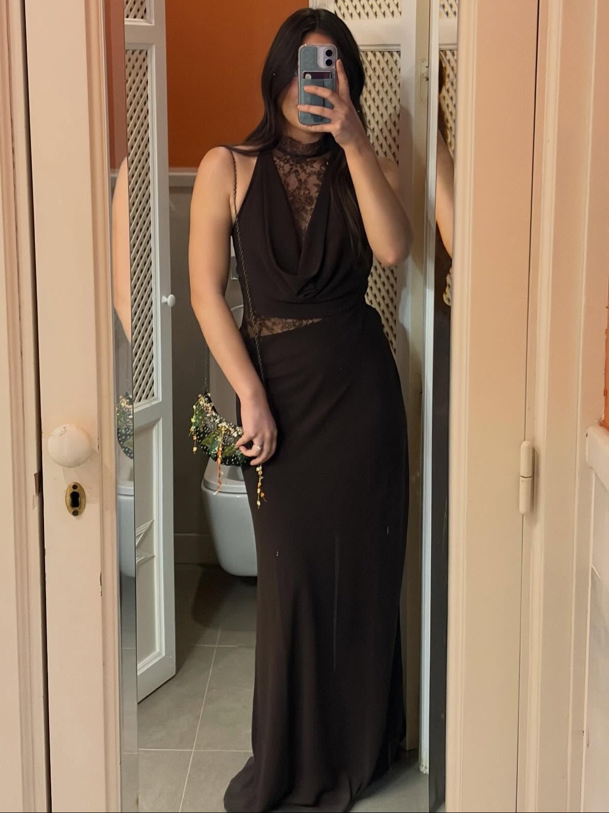 SOERA Beatrice Halter Lace Patchwork Maxi Dress - Dress -  S