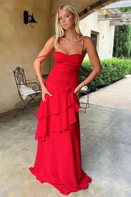 Bianca Backless spaghetti-strap maxi-jurk
