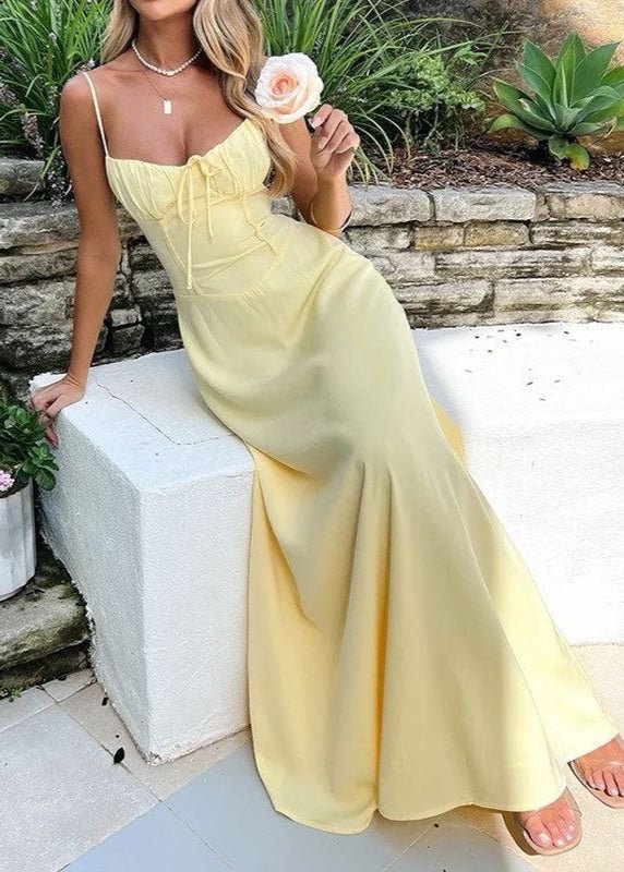 SOERA Bianca Corset Bodice Maxi Dress - Dress -  Yellow S
