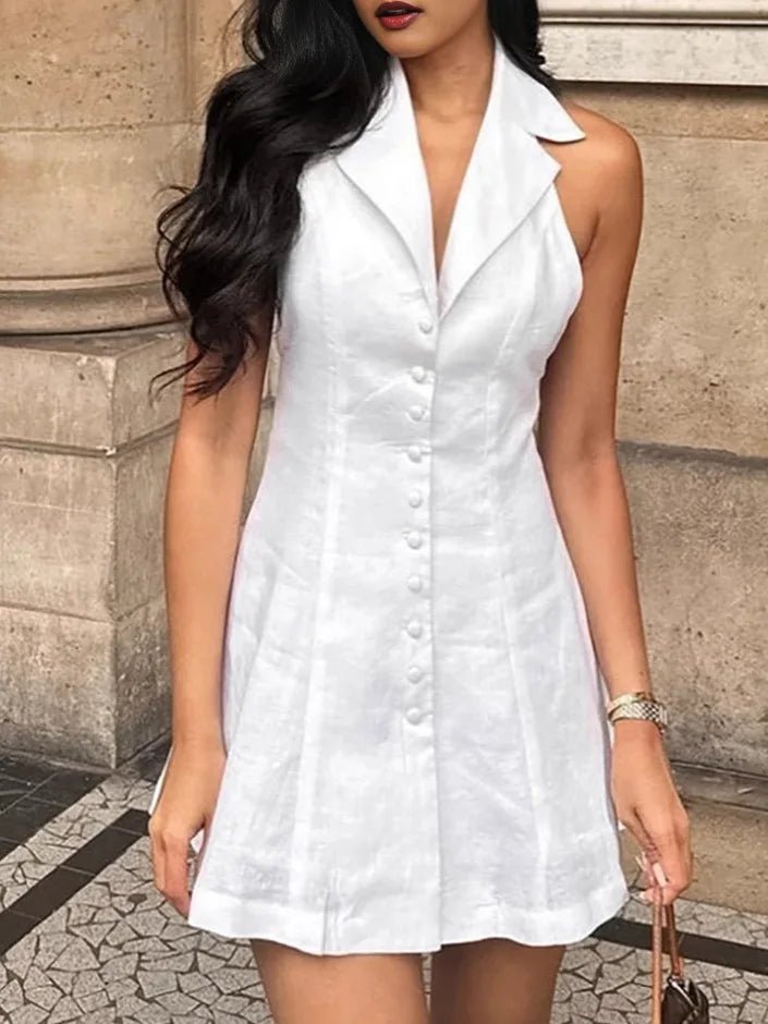SOERA Bianca Halter V - Neck Mini Dress - Dress -  M