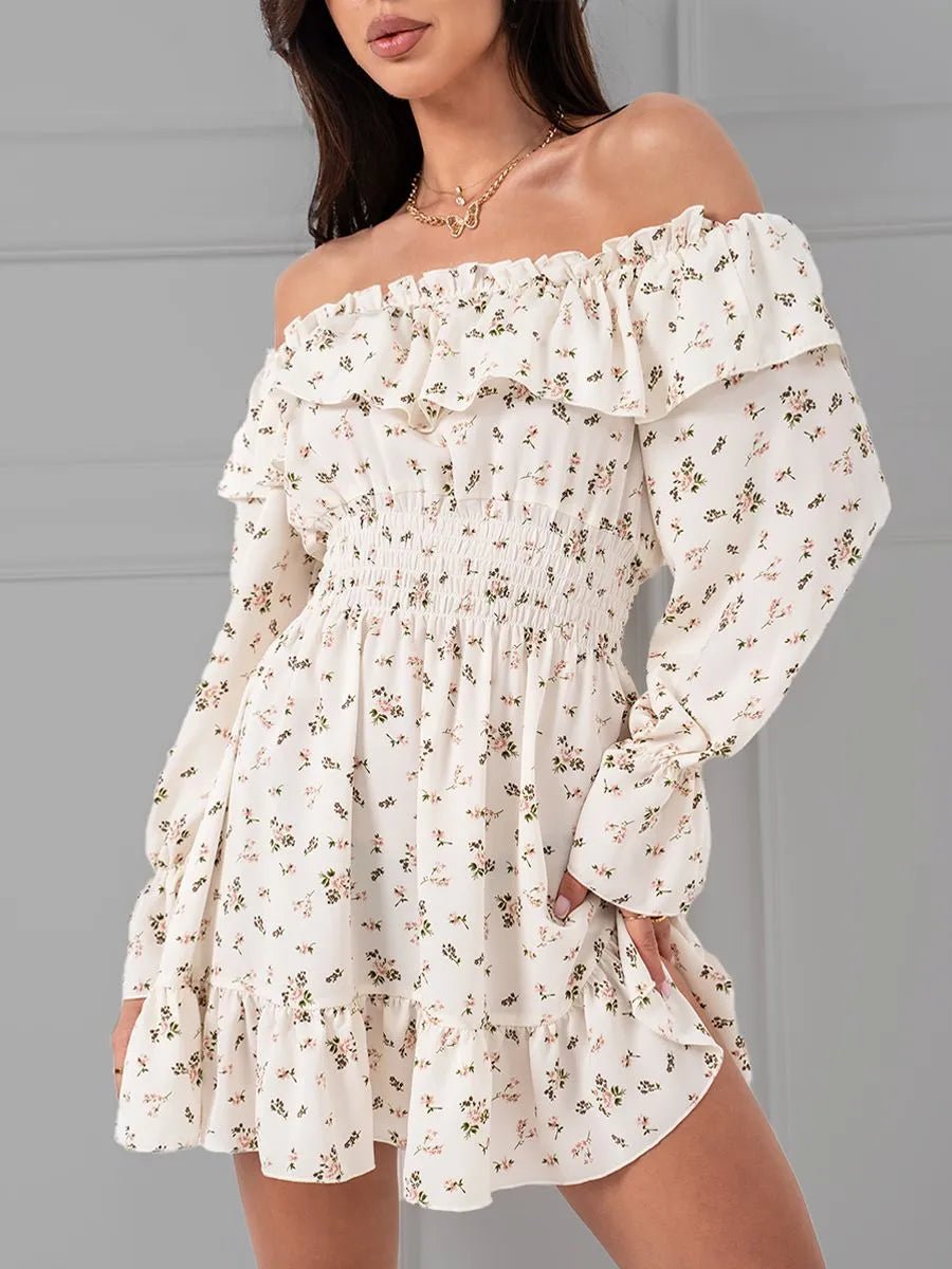 SOERA Bianca Off - Shoulder Ruffled Mini Dress - Dress -  XS
