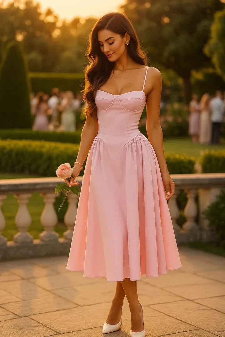 SOERA Isabelle Midi Wedding Guest Dress - Dress -  Pink S
