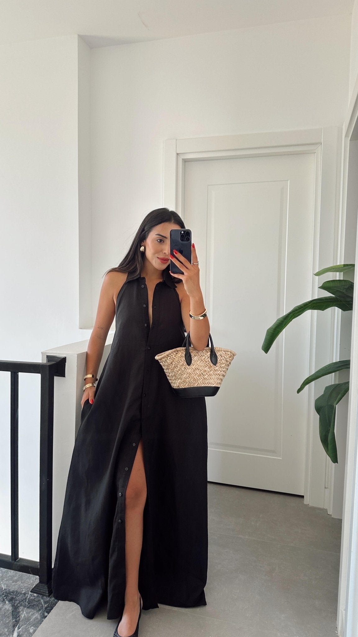 SOERA Kaya Halter Neck Elegant Maxi Dress - Dress -  Black XS