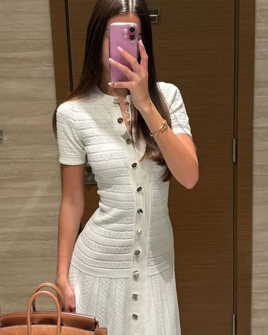 SOERA Quinn Ribbed Knit Midi Dress - Dress -  White XS