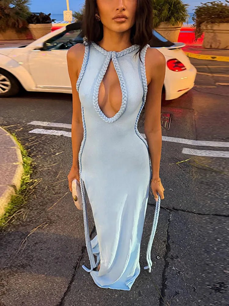 SOERA Sophia Keyhole Maxi Dress - Dress - SOERA-188163-DEF-OS-25701 Blue M