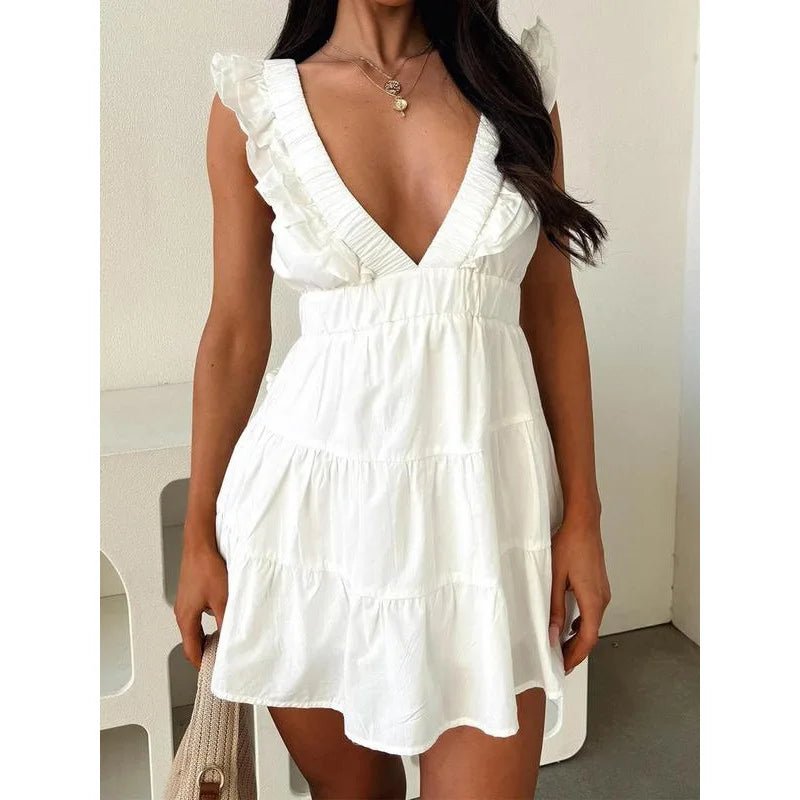 SOERA Vivienne Fleece - Lined Knit Coordinated Set - Dress -  White S