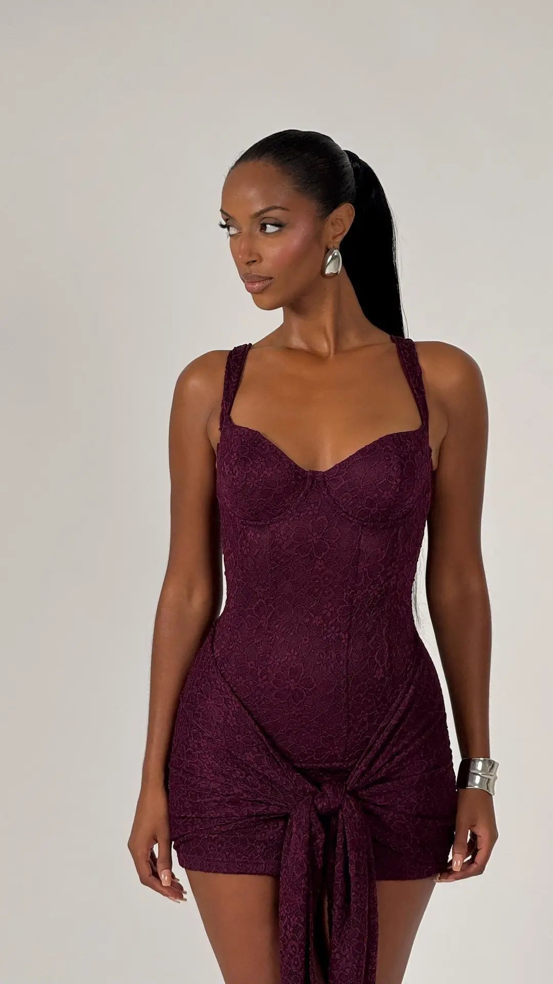 SOERA Amanda Sleeveless Corset Mini Dress - Dresses - 1005010315968452-;ls1770650334189663058 Burgundy XS
