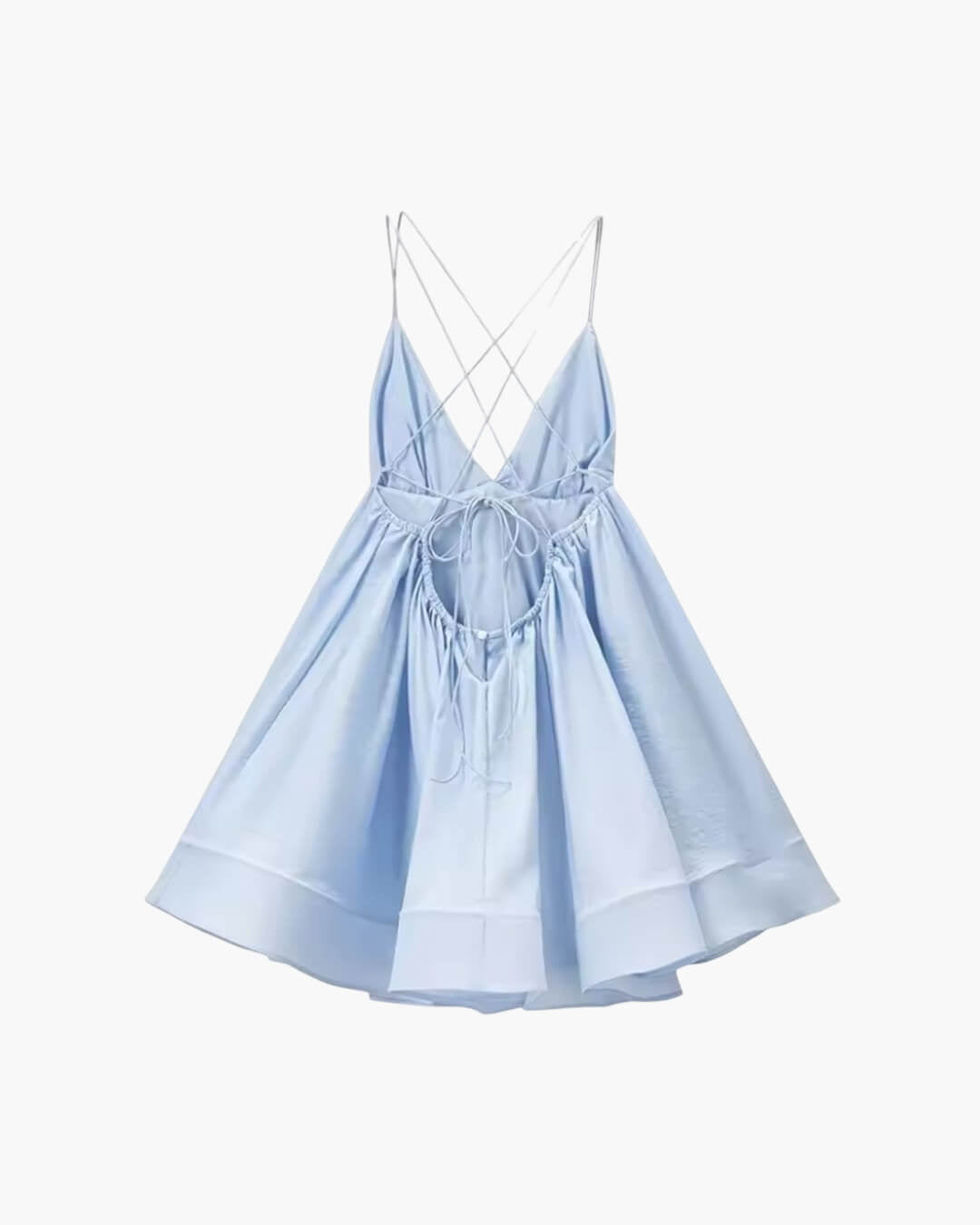 SOERA Beatrice V-Neck Suspender Mini Dress - Dresses -  Blue S