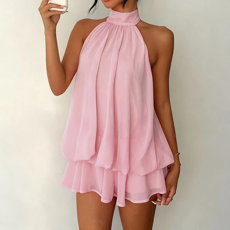 SOERA Eden Halter Backless Mini Dress - Dresses -  White S