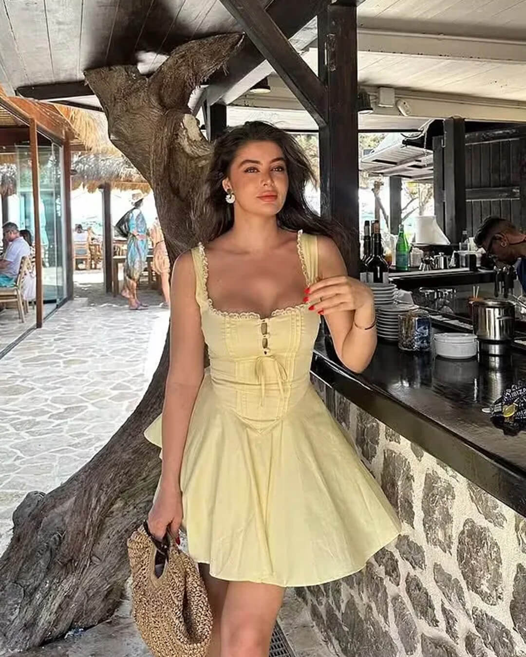 SOERA Francine Sleeveless Mini Dress - Dresses - 1005008153154786-;Yi1770793336518120388 Yellow S