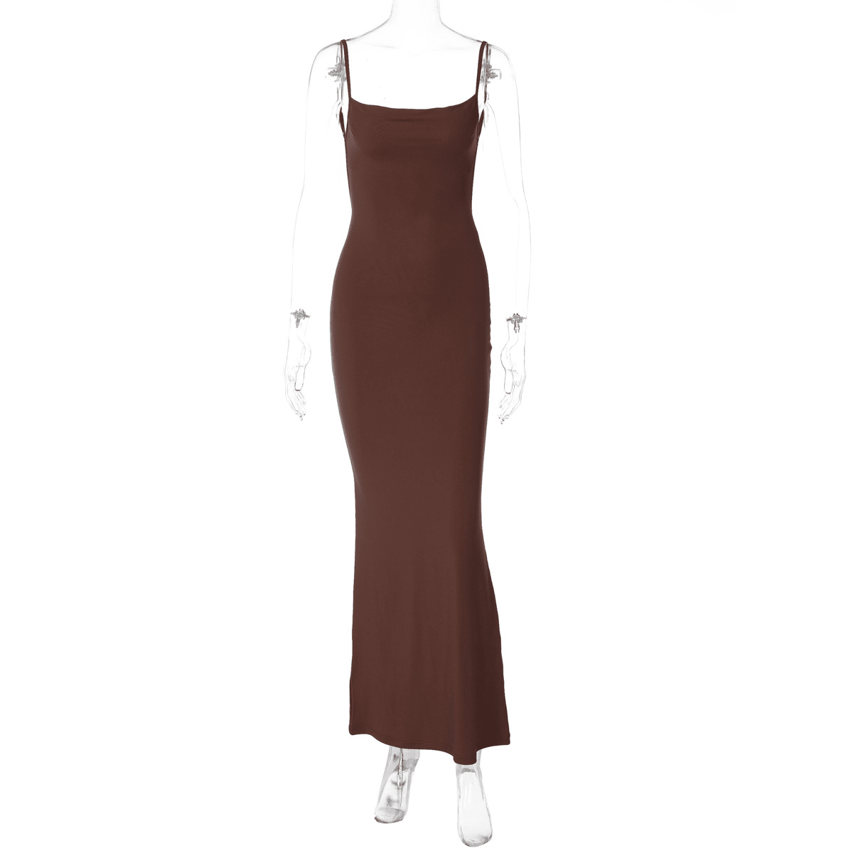 SOERA Janet V Neck Strap Maxi Dress - Dresses -  Gray XS