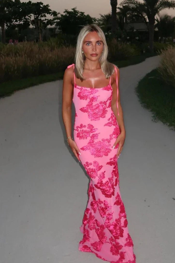 SOERA Jara Sleeveless Floral Maxi Dress - Dresses -  Pink S