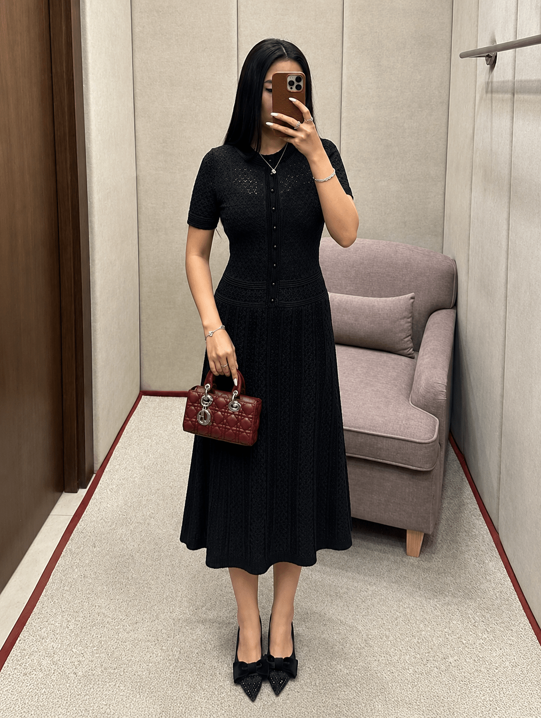 SOERA Nicole Knitted Half-Button Midi Dress - Dresses - SOERA-369283-BLA-XS-20707 Black XS