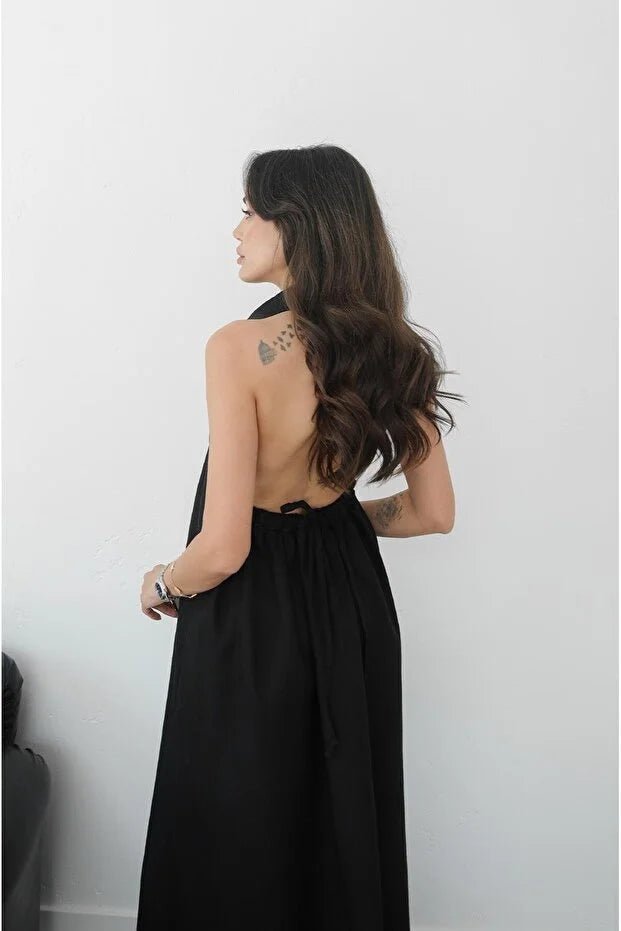 SOERA Kaya Halter Neck Elegant Maxi Dress - Dresses -  Black XS