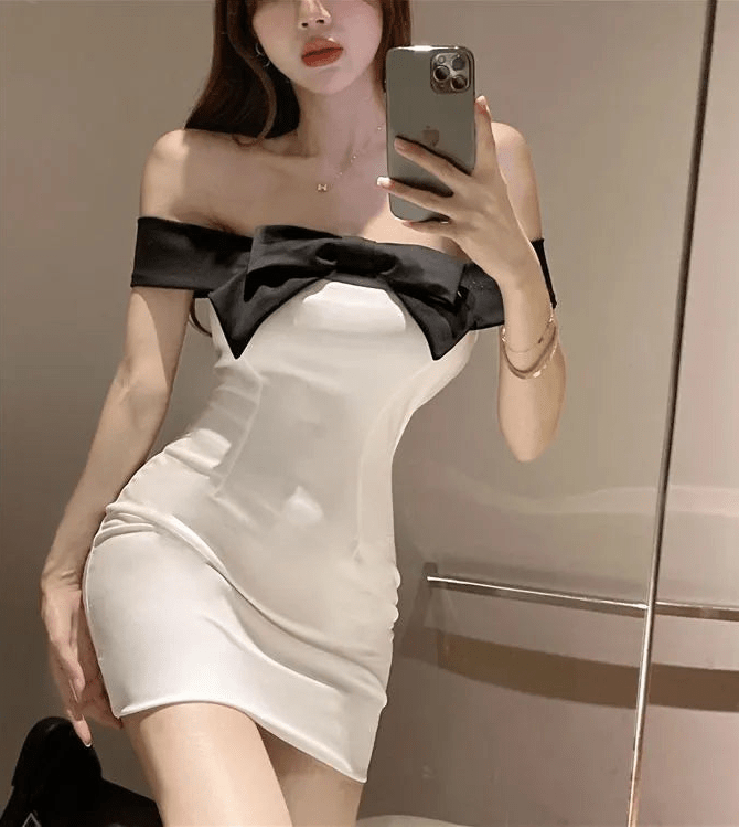 SOERA Micky Off-Shoulder Mini Dress with Bow - Dresses - SOERA-018883-WHI-XL-20611 White XL