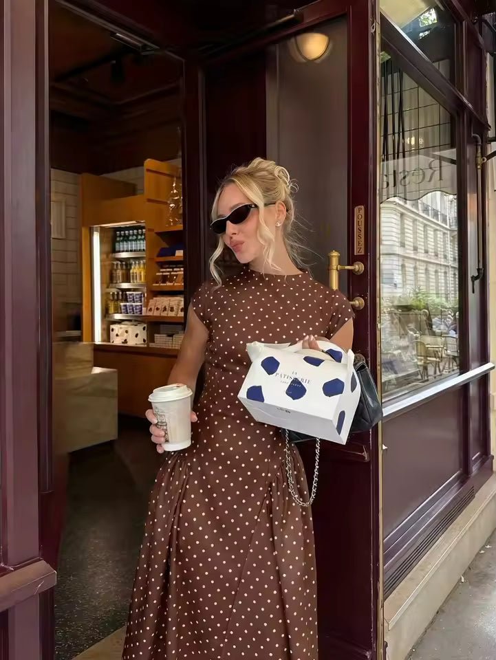 Bianca Flare Maxi-jurk met kapmouwtjes