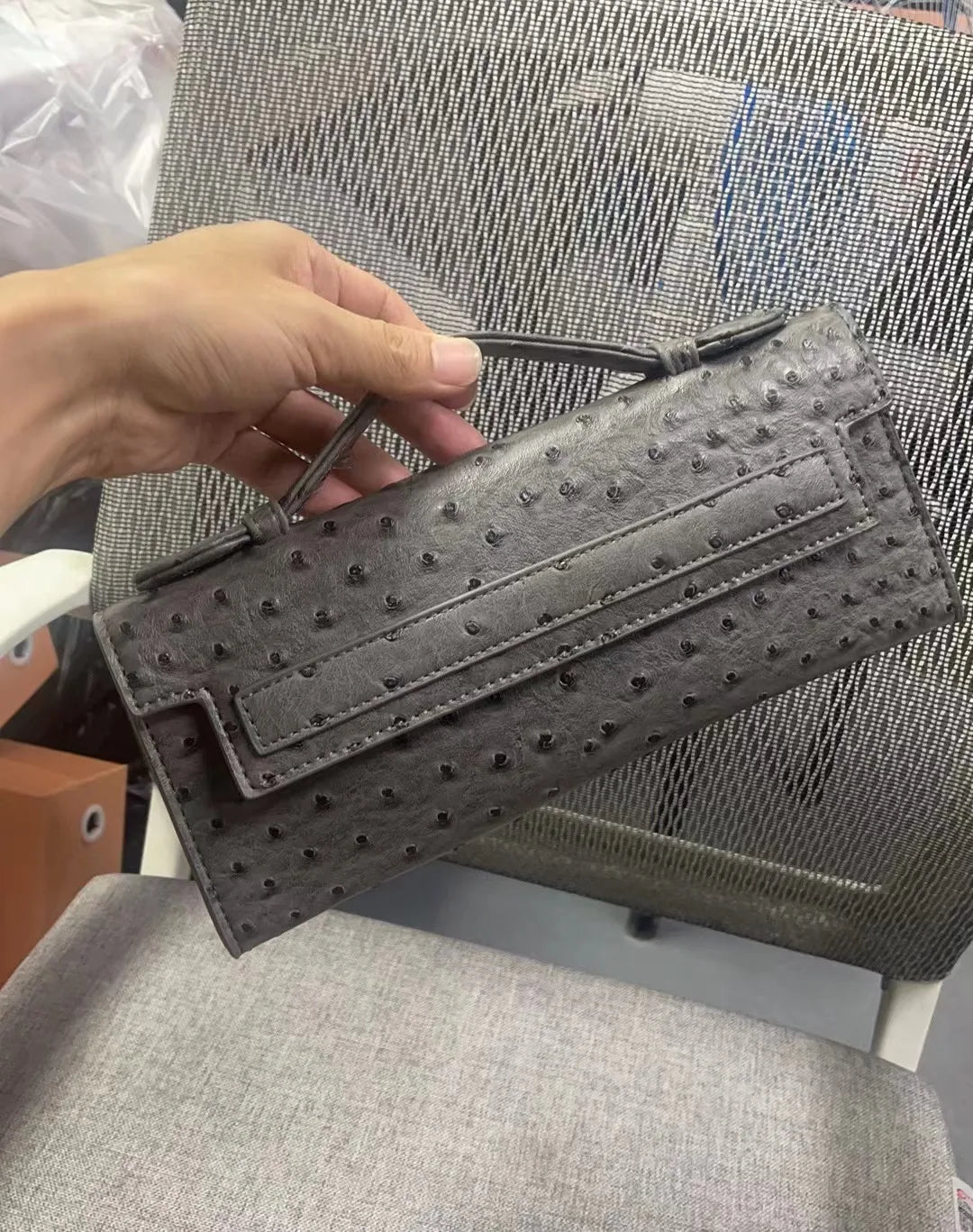 SOERA Bianca Embossed Clutch - Handbags -  Grey