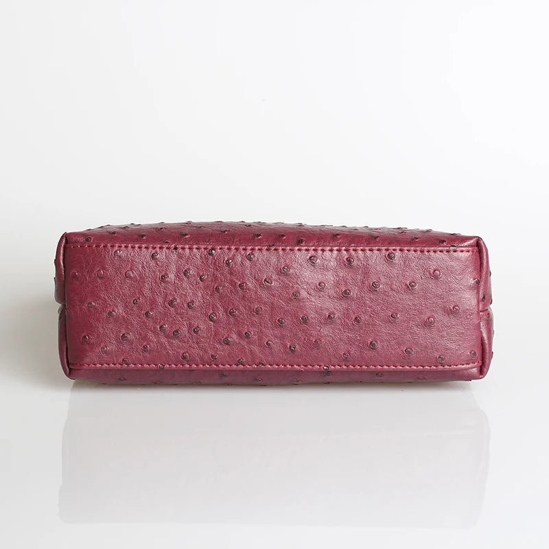 SOERA Bianca Ostrich Pattern Bag - Handbags -  Dark Teal