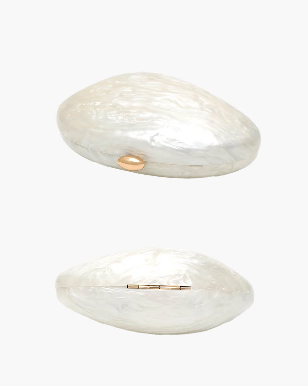 SOERA Bianca Shell - Shaped Acrylic Evening Clutch - Handbags -  Pearl