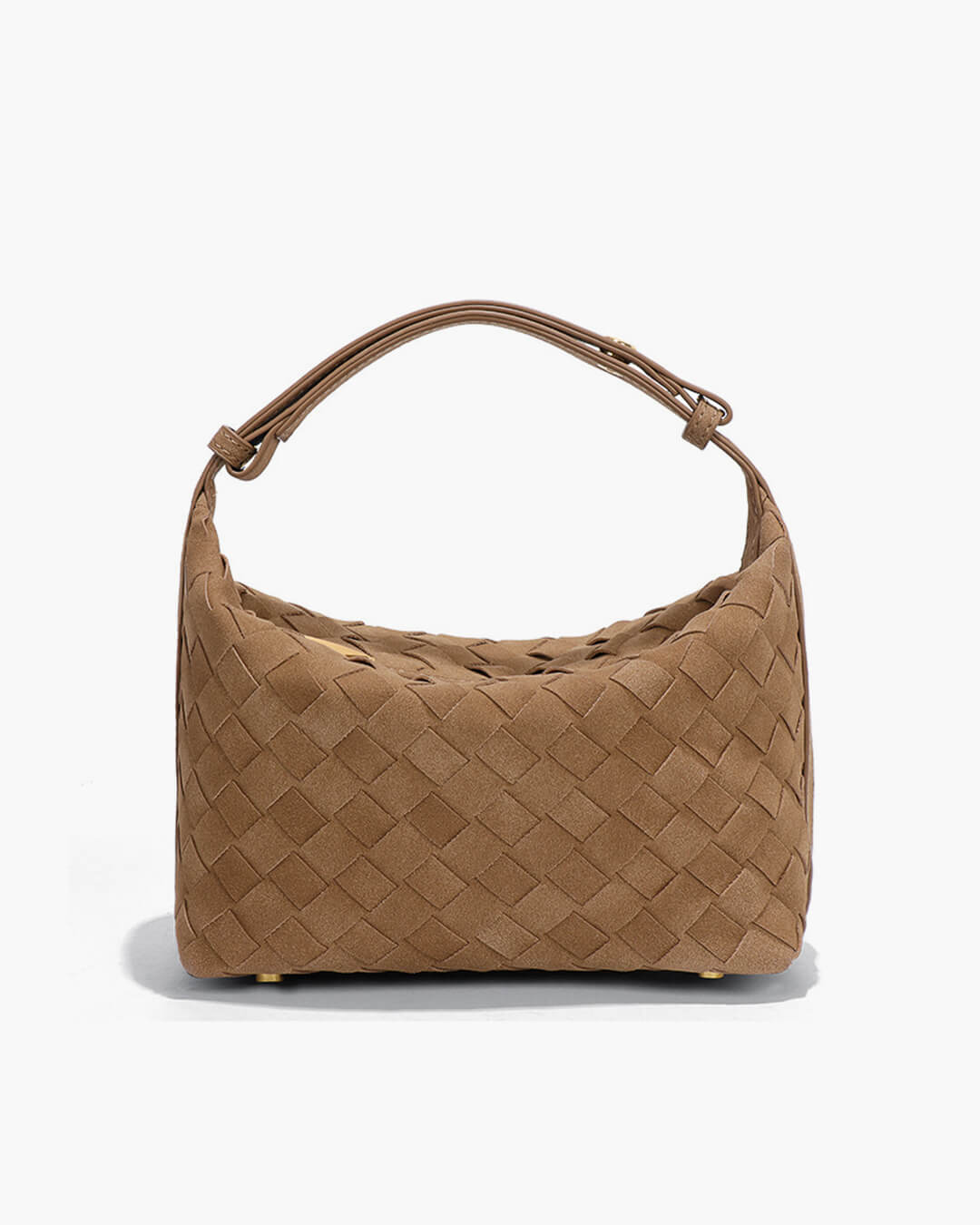 SOERA Mica Woven Suede Leather Bag - Handbags - Soera-Mica-Mini-Woven-Suede-Bag-Handbag/Brown Brown Regular