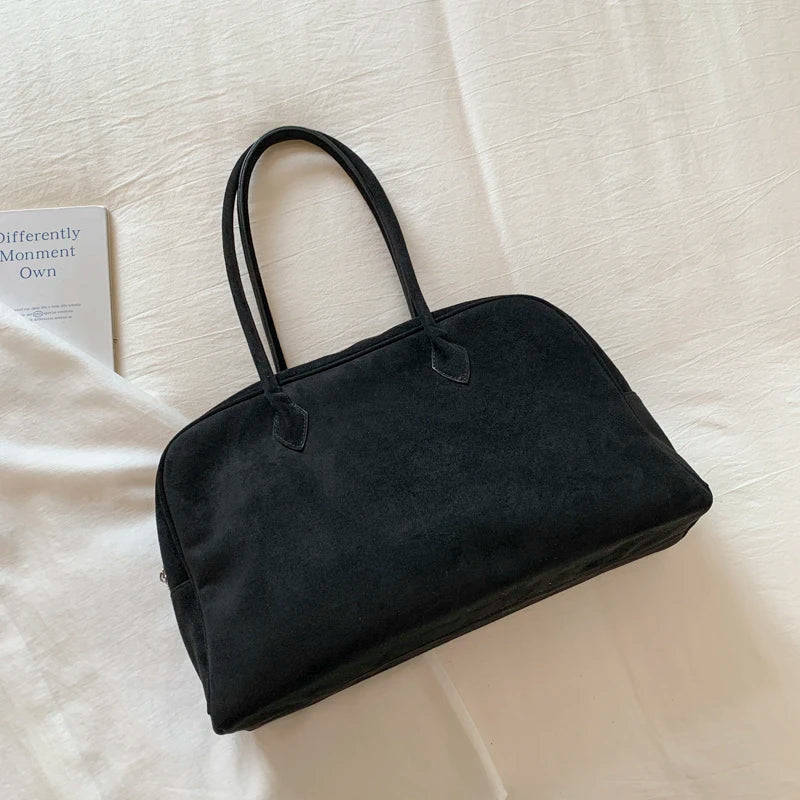 SOERA Sandra Suede Tote Bag - Handbags -  Black One Size