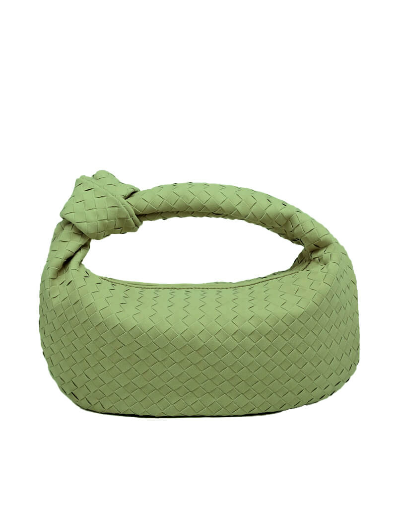 SOERA Woven bag medium suede - Handbags - DBAD2-WK285005 Olive Green