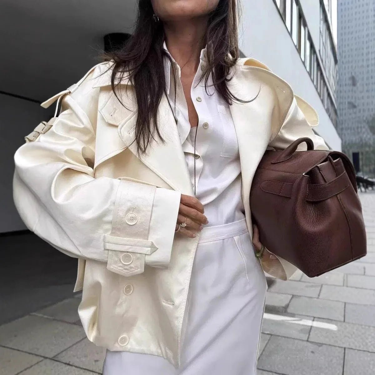 SOERA Anais Retro Double - Button Windbreaker Jacket - Jacket -  S