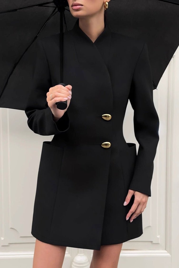 SOERA Beatrice Fitted Waist V - Neck Blazer - Jacket -  M