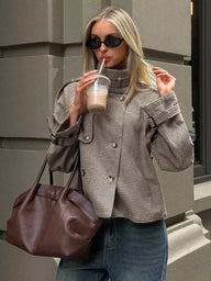 Denise pied-de-poule geruite jas