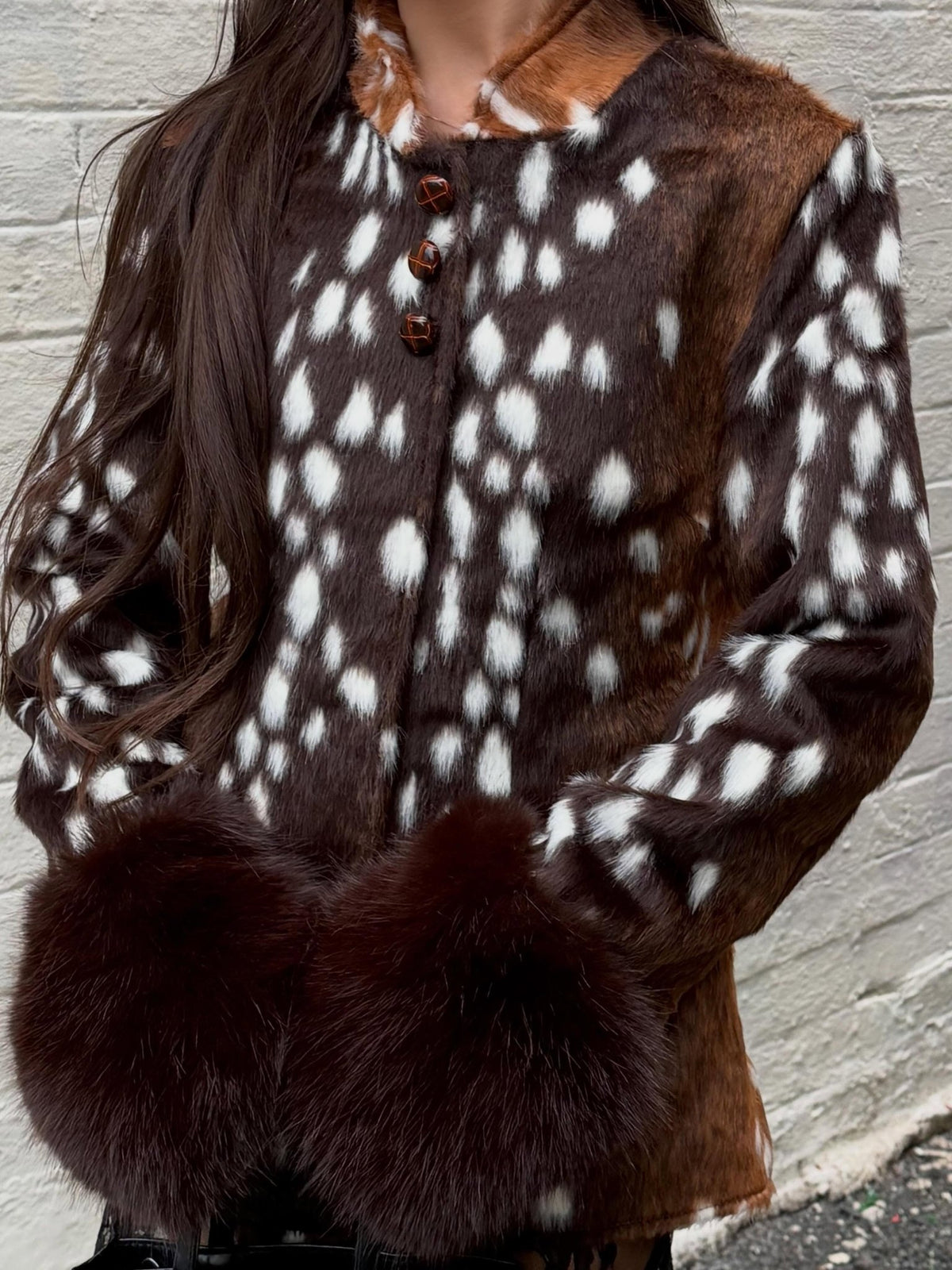 SOERA Julia Stand Collar Faux Fur Bambi Jacket - Jacket - SOERA-492931-PIC-S-84131 S