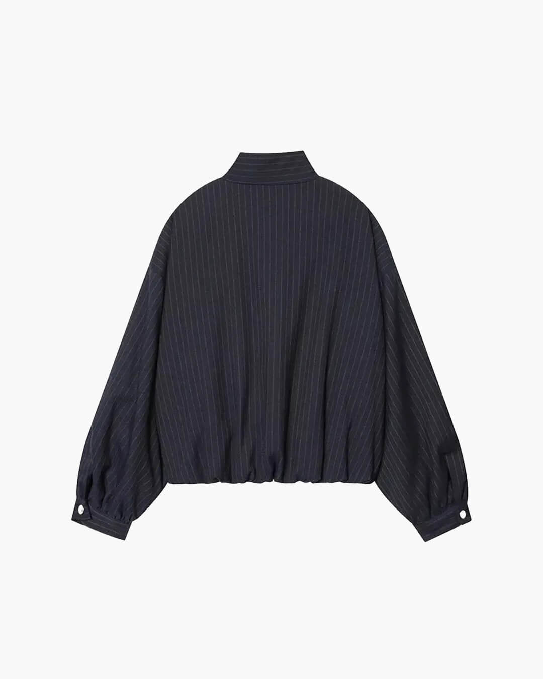 SOERA Magnolia Pinstripe Bomber Jacket - Jacket -  Dark Blue Stripe S