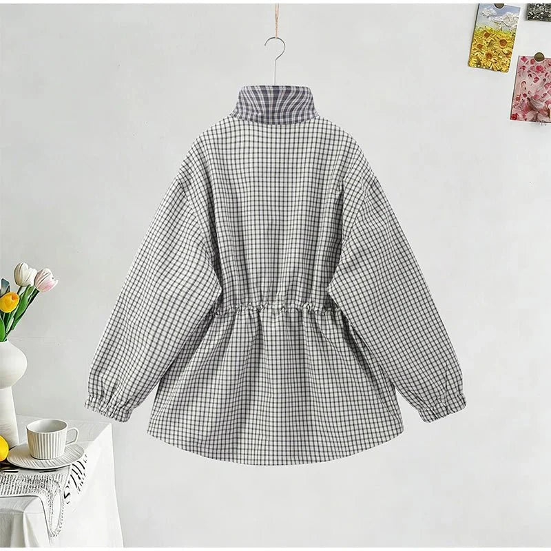 SOERA Myla Check Hooded Zip Jacket - Jacket -  Beige S