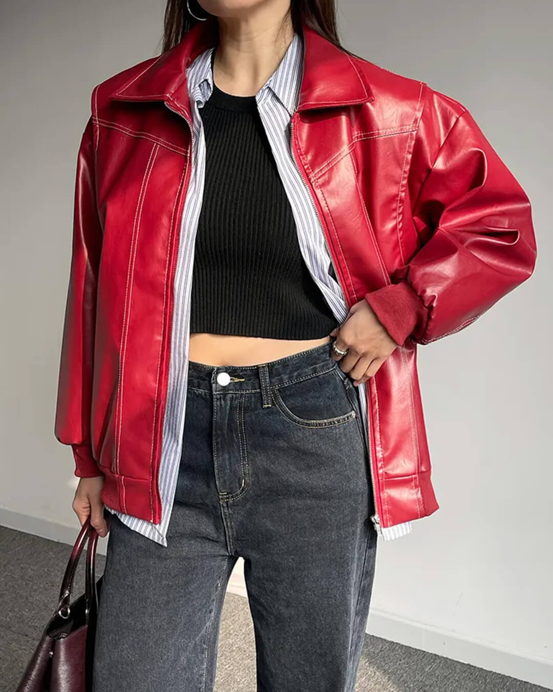 SOERA Brooke Zip-Up Bomber Jacket - Jackets - SOERA-466691-DEF-OS-74822 Red S