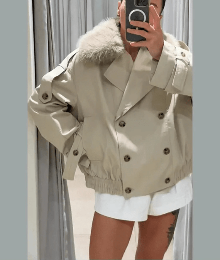 SOERA Camille Trench Coat with Faux Fur - jackets - 3256808365179930-;tx1756557808119247047 Creme XS