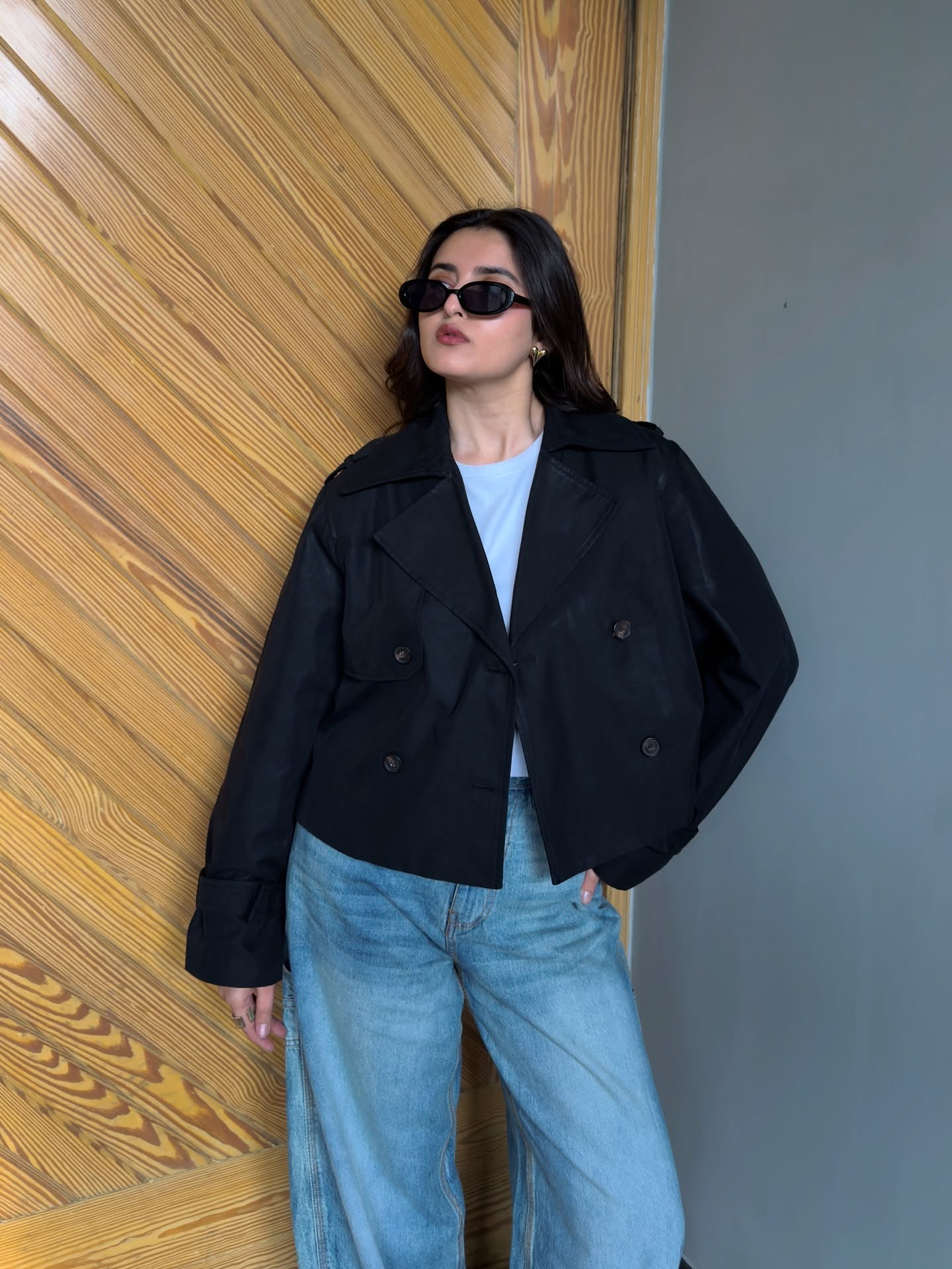 SOERA Clarisse Short Trench Coat - Jackets - mc1774004001182089696 Black M