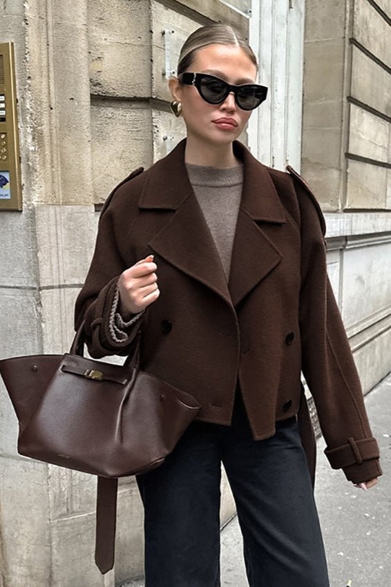 SOERA Daphne Short Autumn Winter Coat - Jackets - wD1765494947088037584 Brown S