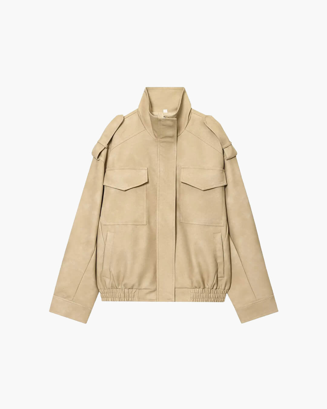 SOERA Elyssa Suede Bomber Jacket - Jackets - 1005009961733006-;Bd1770739110472695039 Beige S