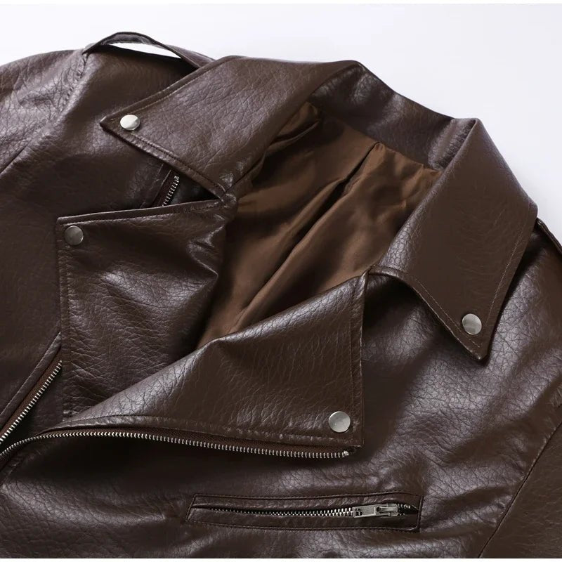 SOERA Jackie Zip - Up Lapel Jacket - Jackets -  Brown L